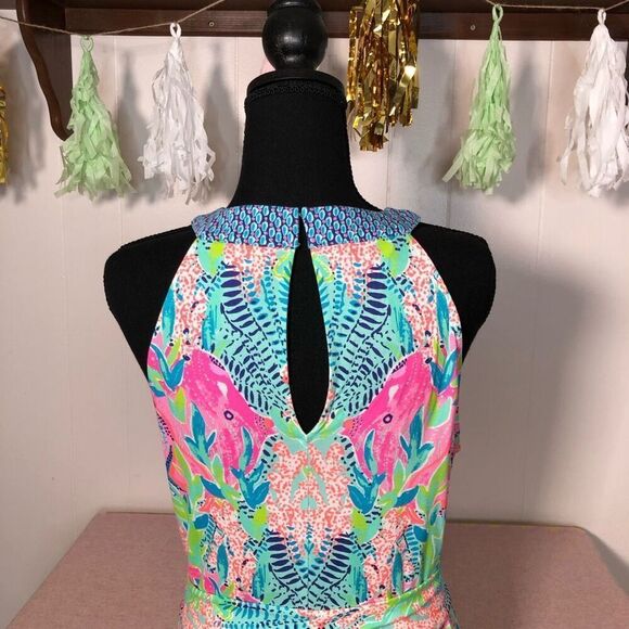Lilly Pulitzer Womens Reflections Monterrey Long Dress Multicolor Medium - Picture 4 of 10